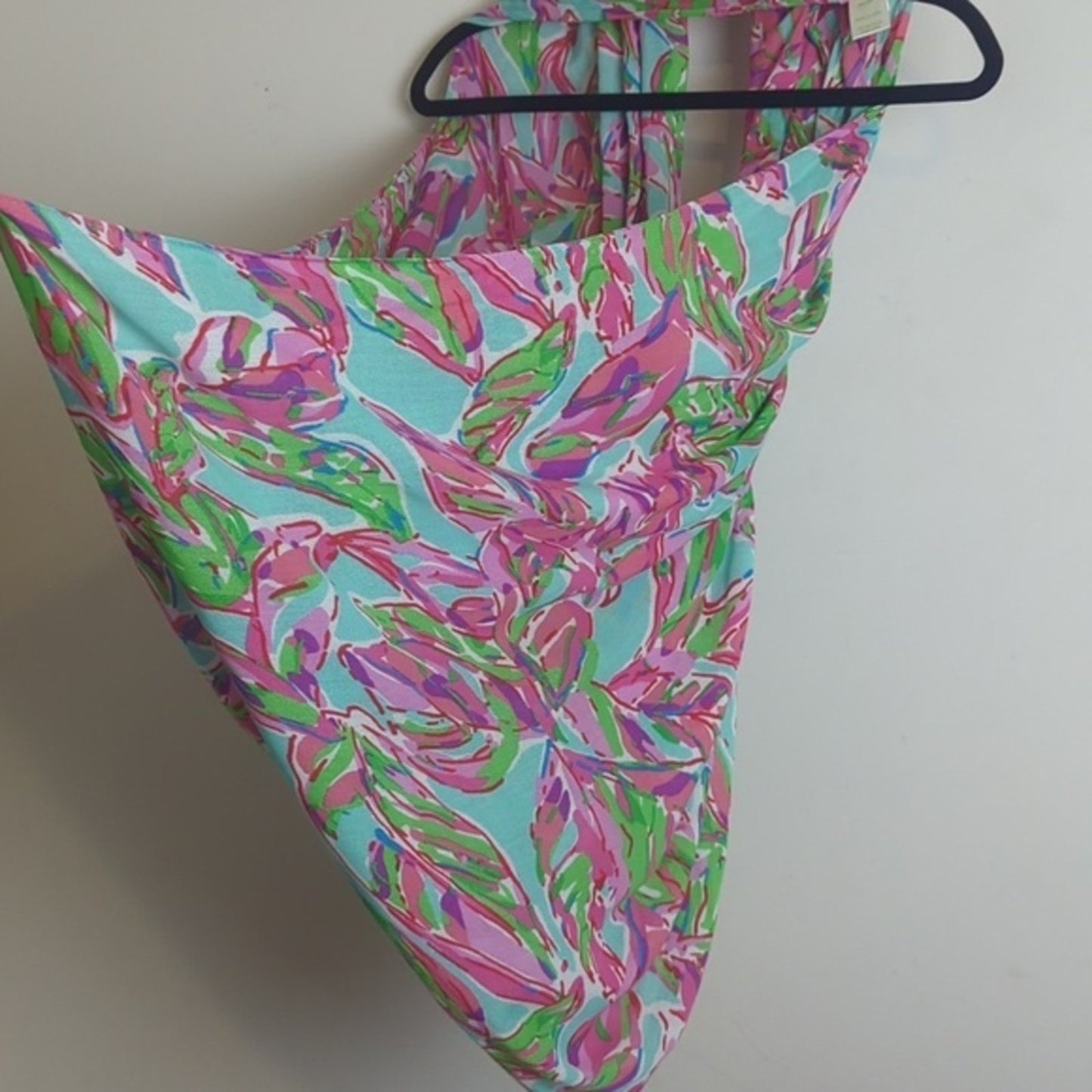 Lilly Pulitzer Infinity Scarf Pink Turquoise Style #4628 Tropical Resort Wear