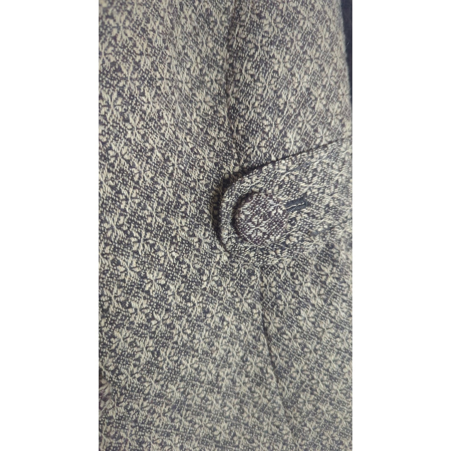 Vintage Inspired Mod Wool Tweed Jacket Blazer Peplum Chunky Buttons Size 4