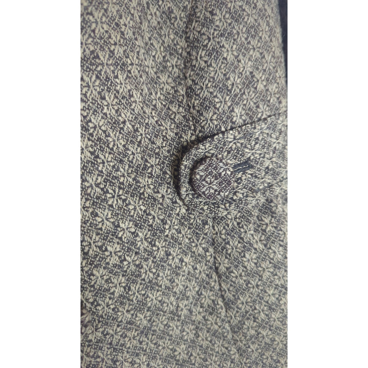 Vintage Inspired Mod Wool Tweed Jacket Blazer Peplum Chunky Buttons Size 4