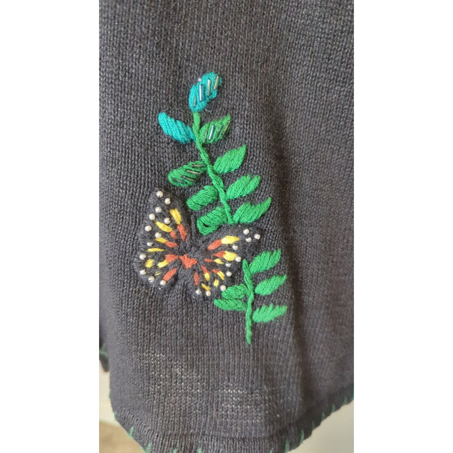 90's Maximalists Playful Art to Wear Button-down Knit Cardigan Women's XL