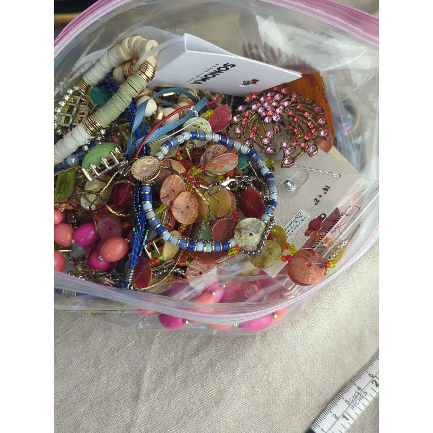 Mystery Lot 2lbs Costume Jewelry Mostly Wearable Some Mismatched Craft Resell
