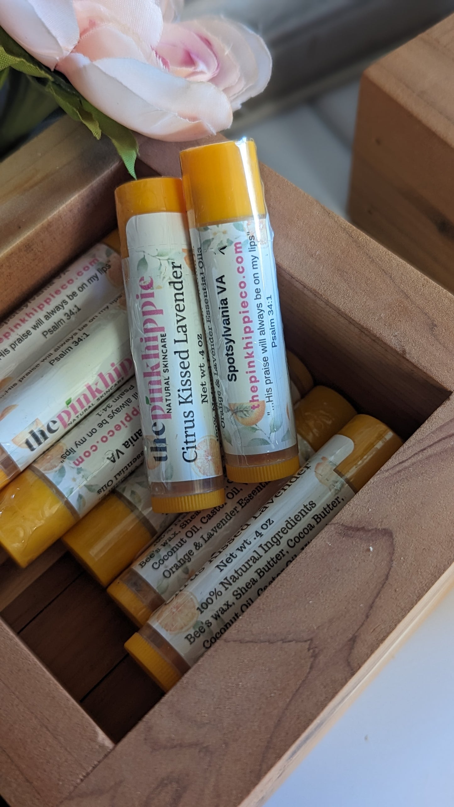 Lip Butter .4 oz Lightly Scented Peppermint & Citrus Kissed Lavender