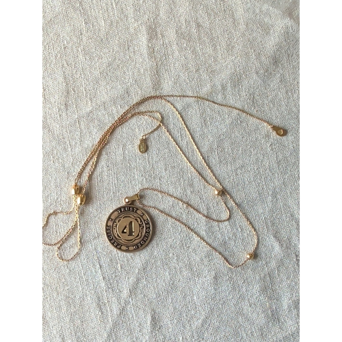 Alex and Ani Number 1 Necklace Gold Tone Adjustable Inspirational Pendant 2017