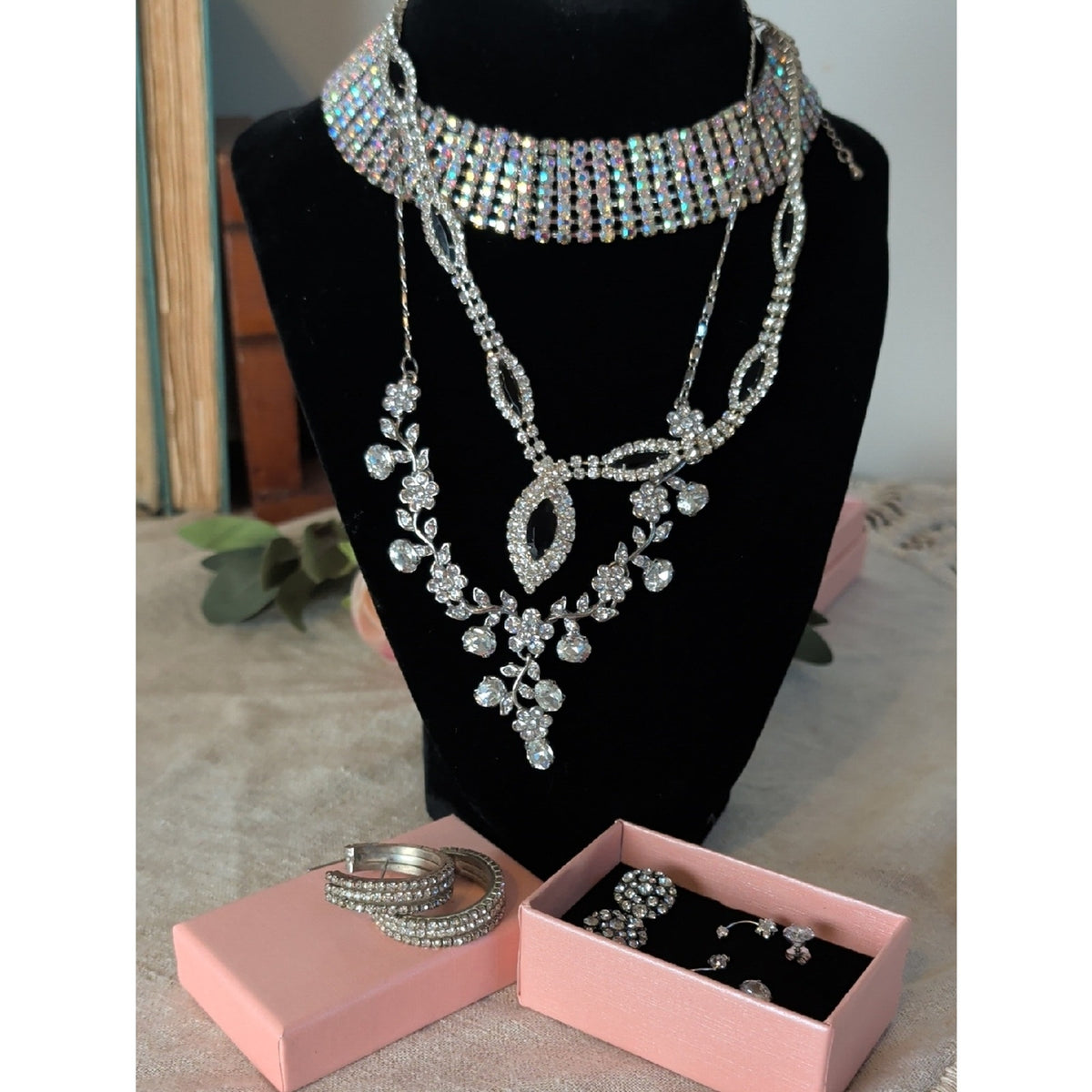 Bridal Glam Rhinestone Jewelry Collection Princesscore Old Hollywood Sparkle