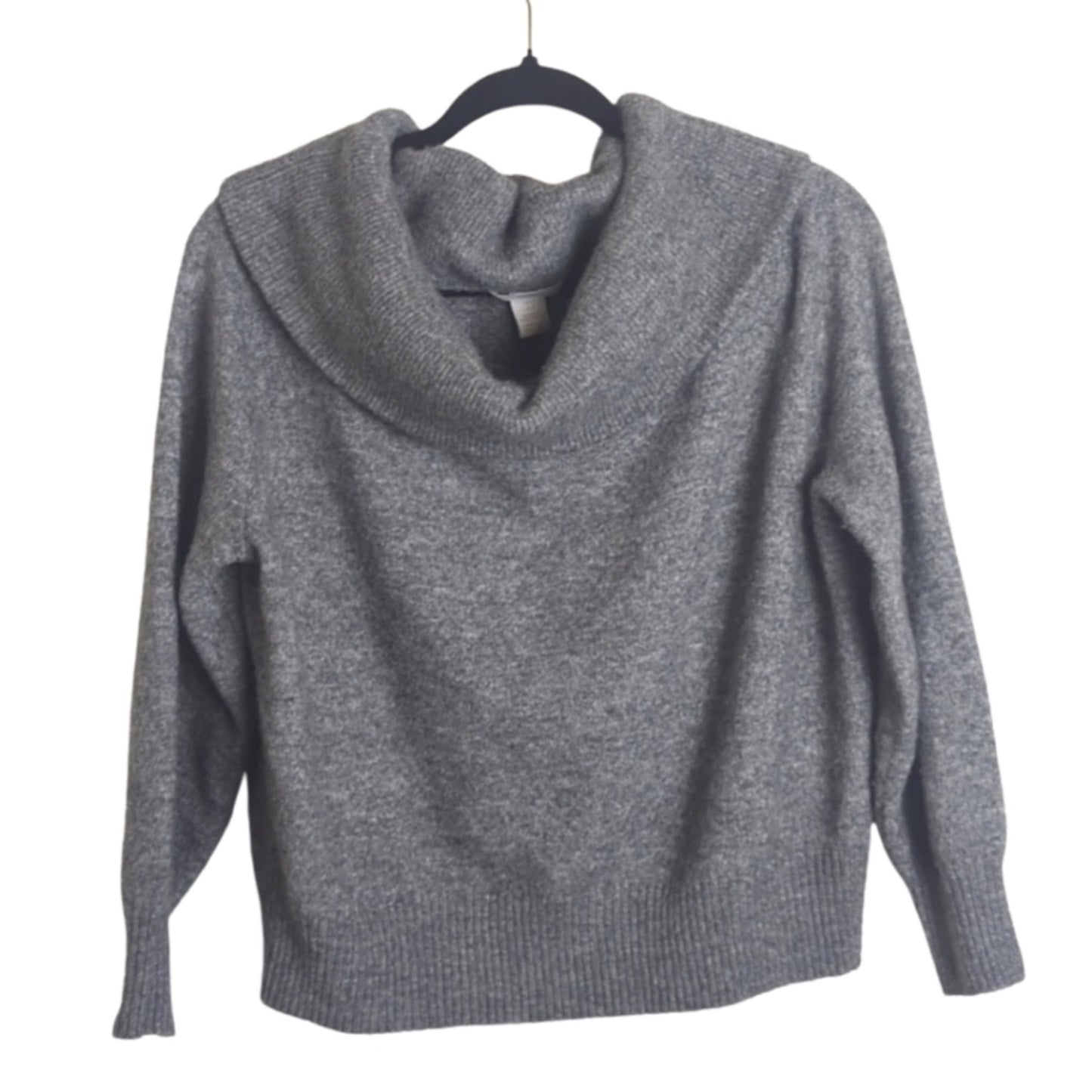 Minimalist Boxy Cowl Neck Sweater Wool Blend Women's Oversized Small