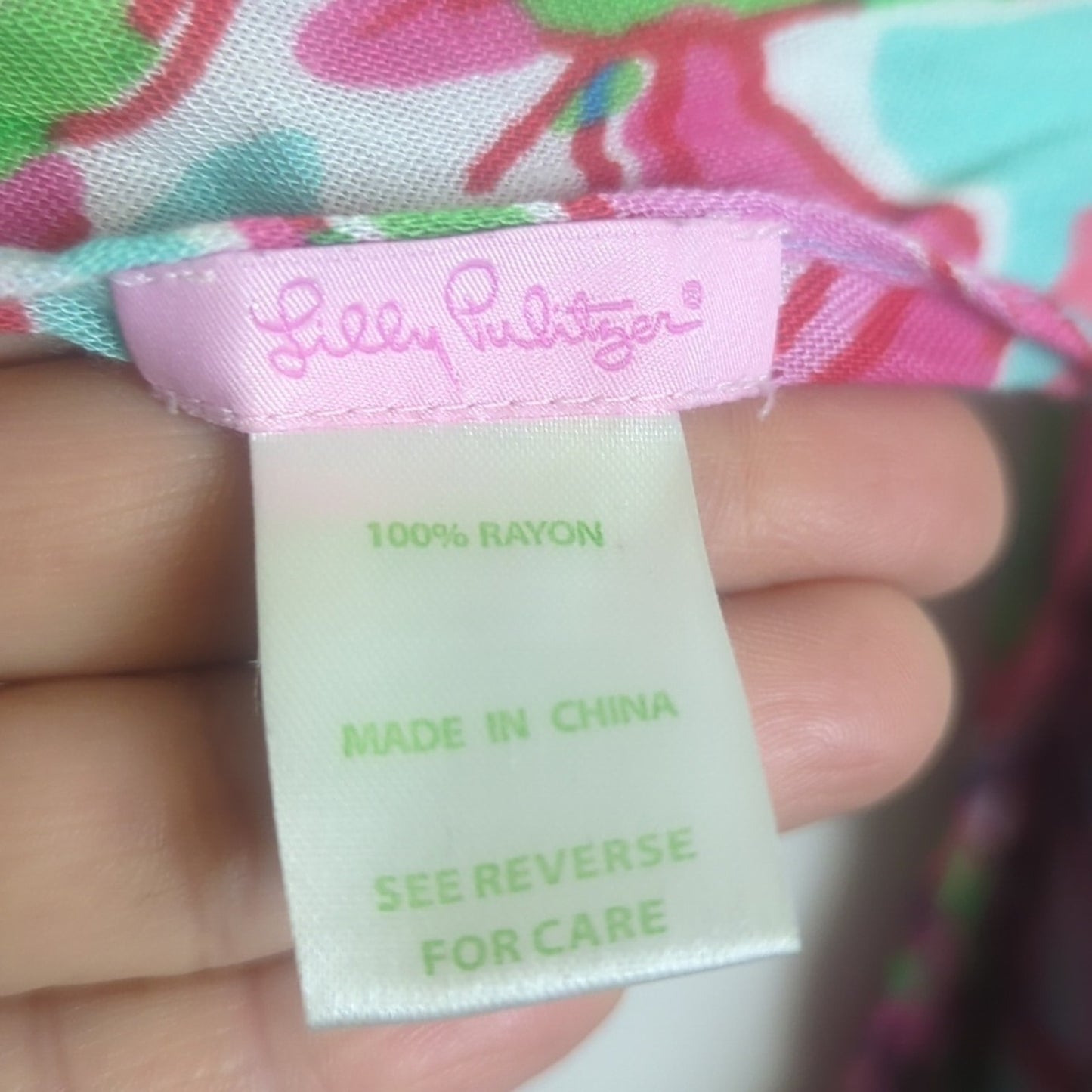 Lilly Pulitzer Infinity Scarf Pink Turquoise Style #4628 Tropical Resort Wear