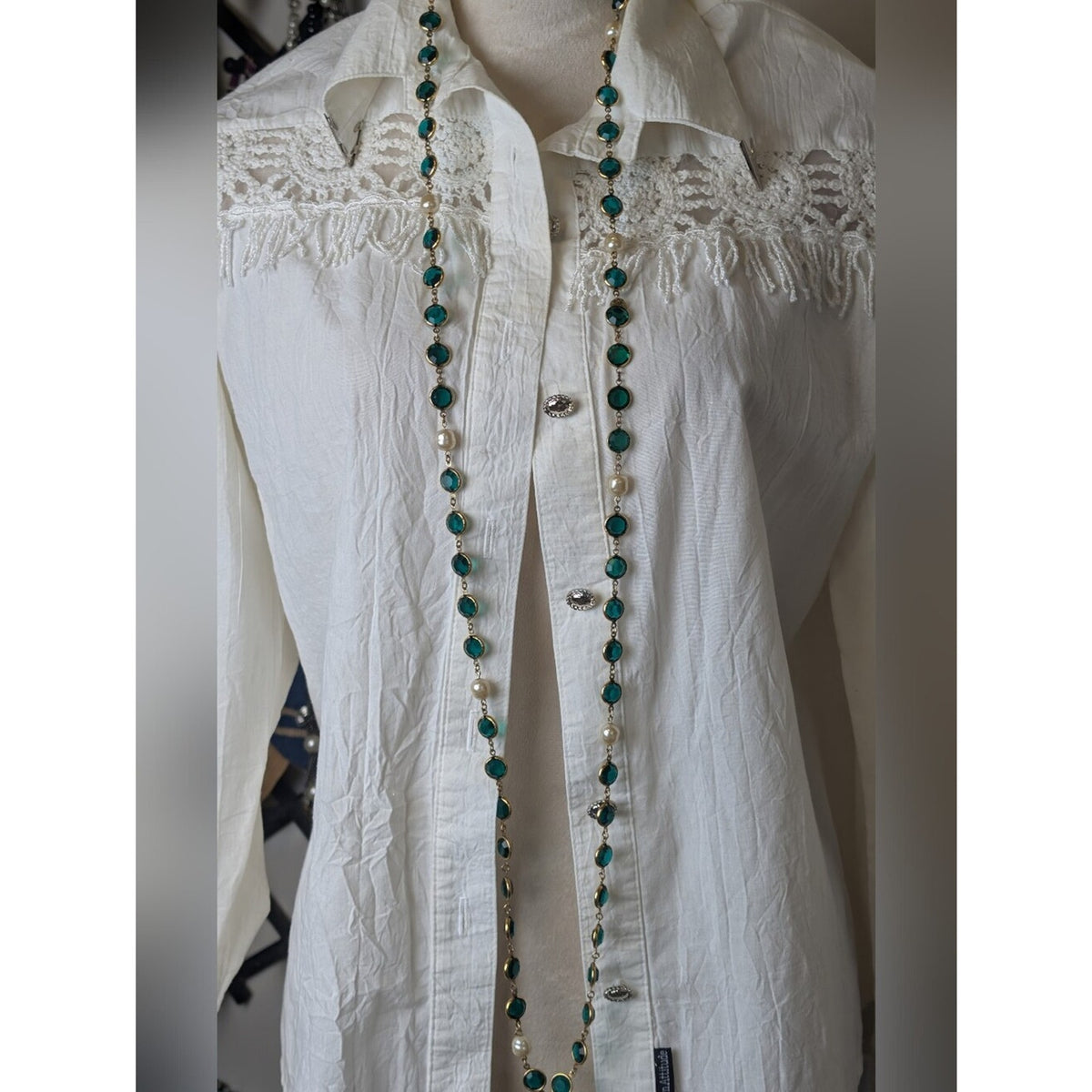 Stunning!!! Chanel Gold-Plated Vintage 1981 Gripoix & Faux Pearl Necklace