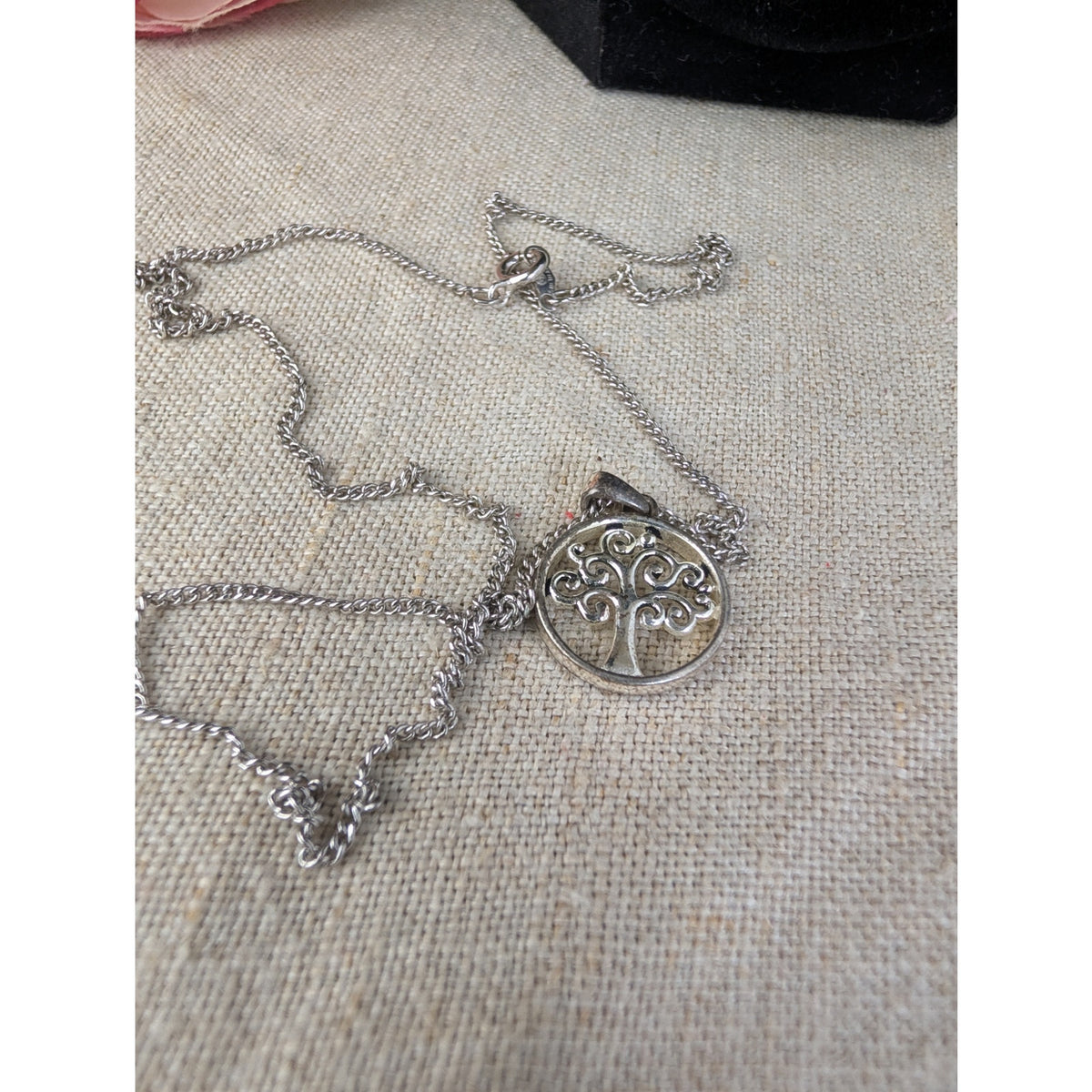 Vintage Marathon Co. Sterling Silver Chain with 925 IA Filigree Tree of Life Pendant, Estate Jewelry Necklace, Gift for Her