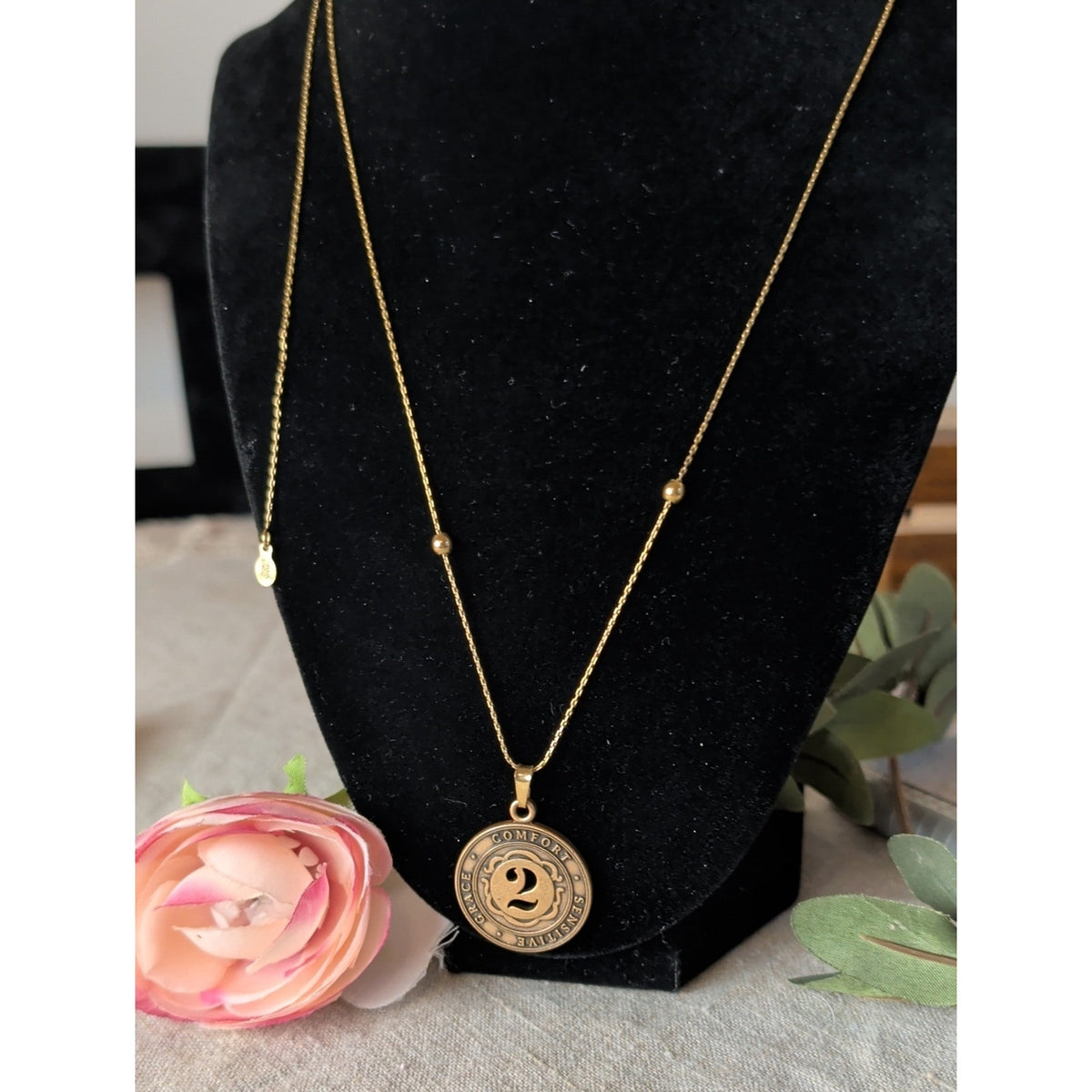 Alex and Ani Number 2 Necklace Gold Tone Adjustable Numerology Pendant 2017
