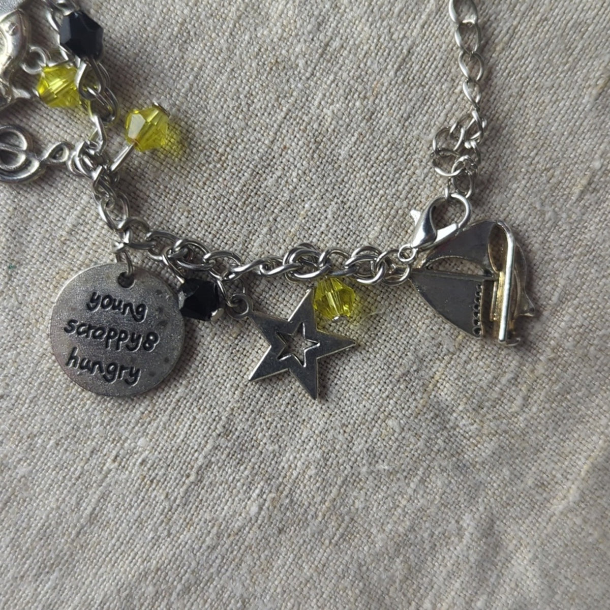 Eclectic Charm Bracelet Music Note Piano Nautical Star Mixed Metal Inspirational