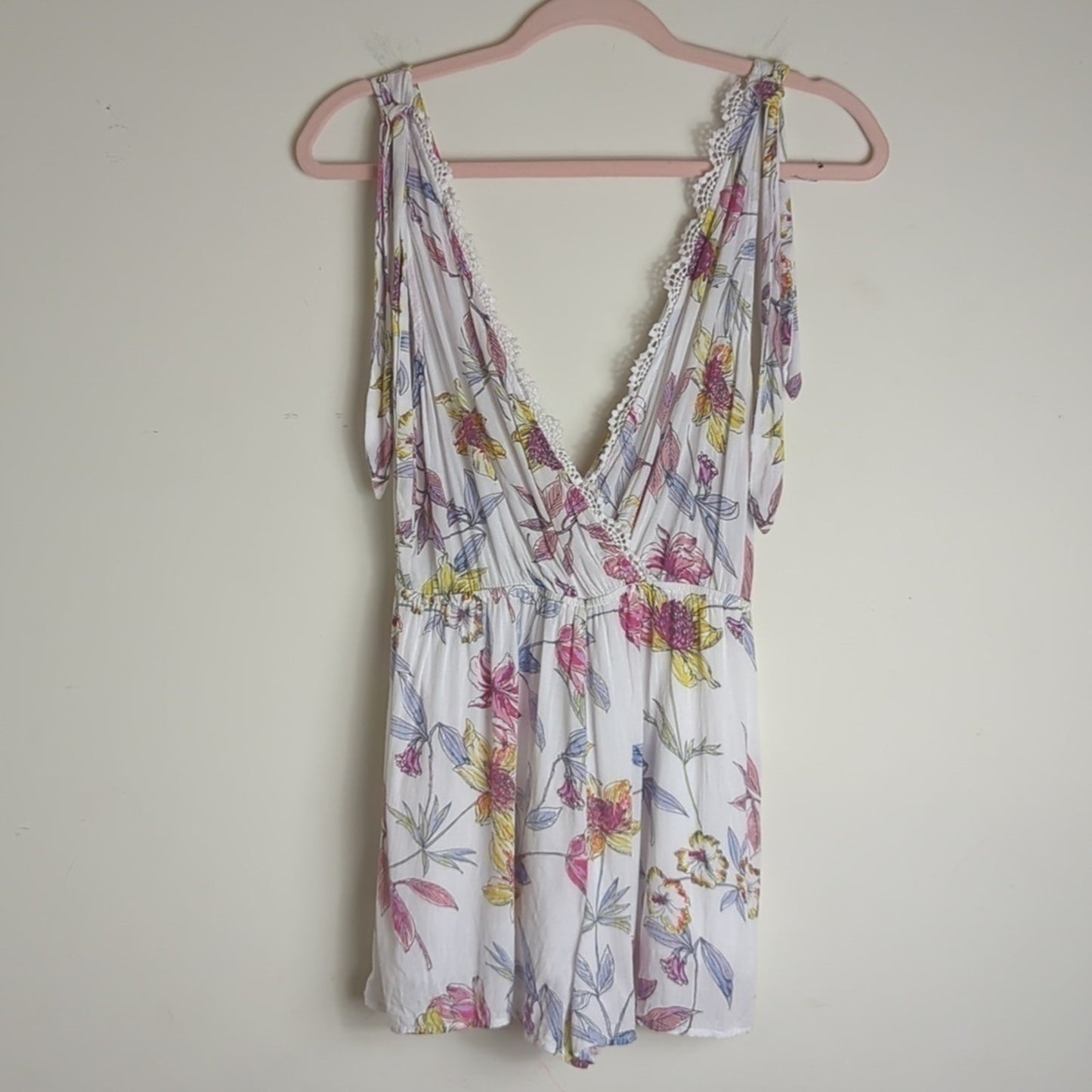 Floral Boho Romper Loungewear Athleisure Women's Small