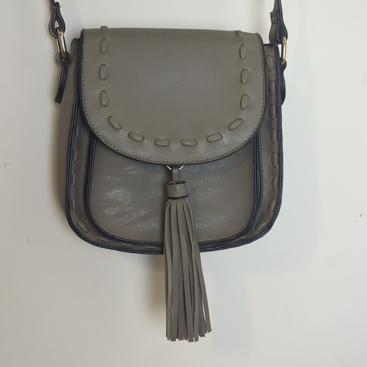 Mellow World Boho Crossbody Bag Stitch Detail & Tassel