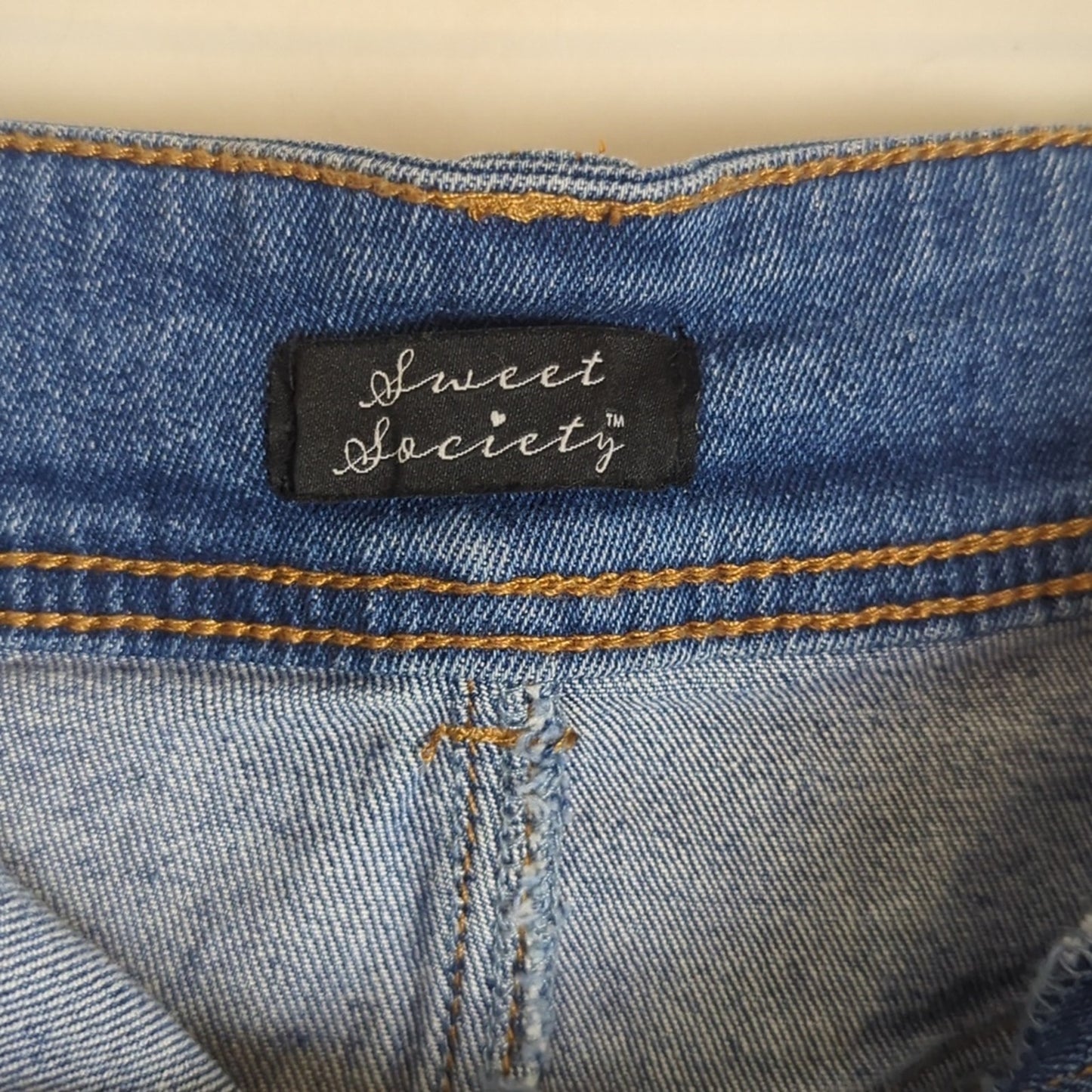 Preppy-Goth Denim Tennis Mini Skirt Pleated Pockets Size Medium