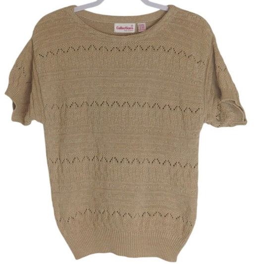 Vintage Cottagecore Textured Knit Sweater Women's Size Medium