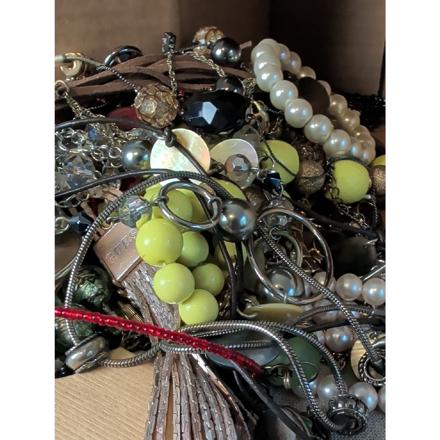 Mystery 2lbs Jewelry Lot All Wearable Variety Vintage New On Tag Artisan