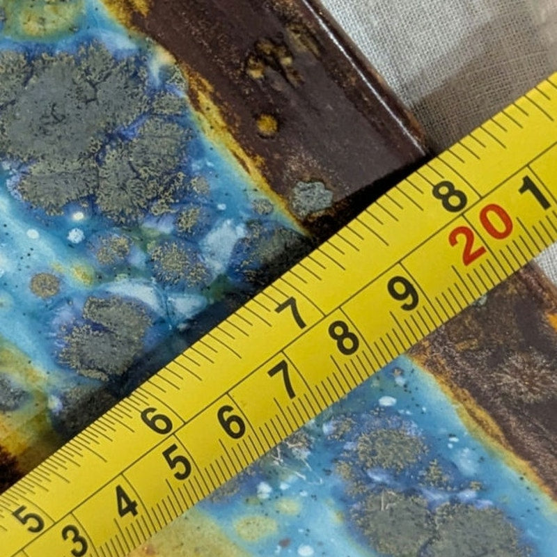 Wabi-Sabi Inspired Studio Pottery Platter Handmade Sculptural Ceramic Art Organic Modern 11x8