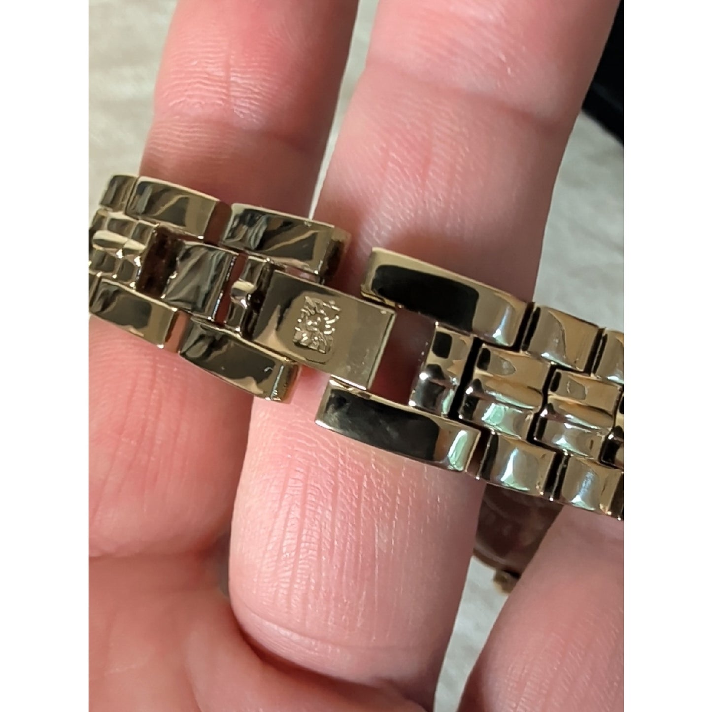 Anne Klein Gold Tone Watch Y2K Minimalist Bracelet Watch Classic Office Chic