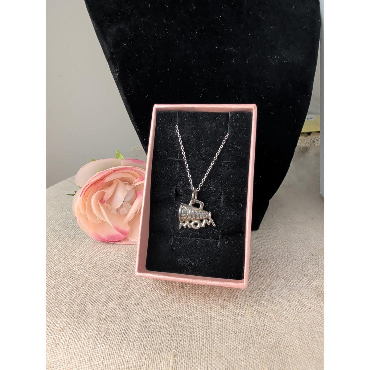 Cheerleader Sterling Silver Pendant & Necklace Gifts for Mom