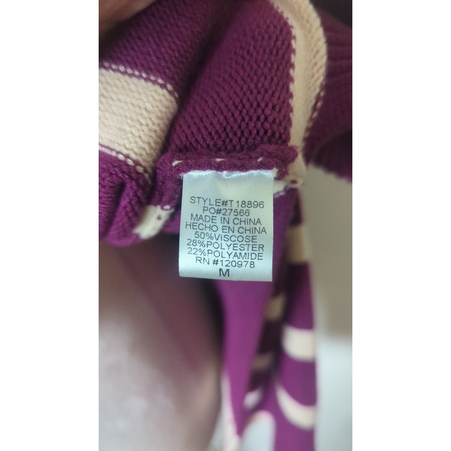 Cozy Tristan Sweater Plum Wide Sleeves Medium