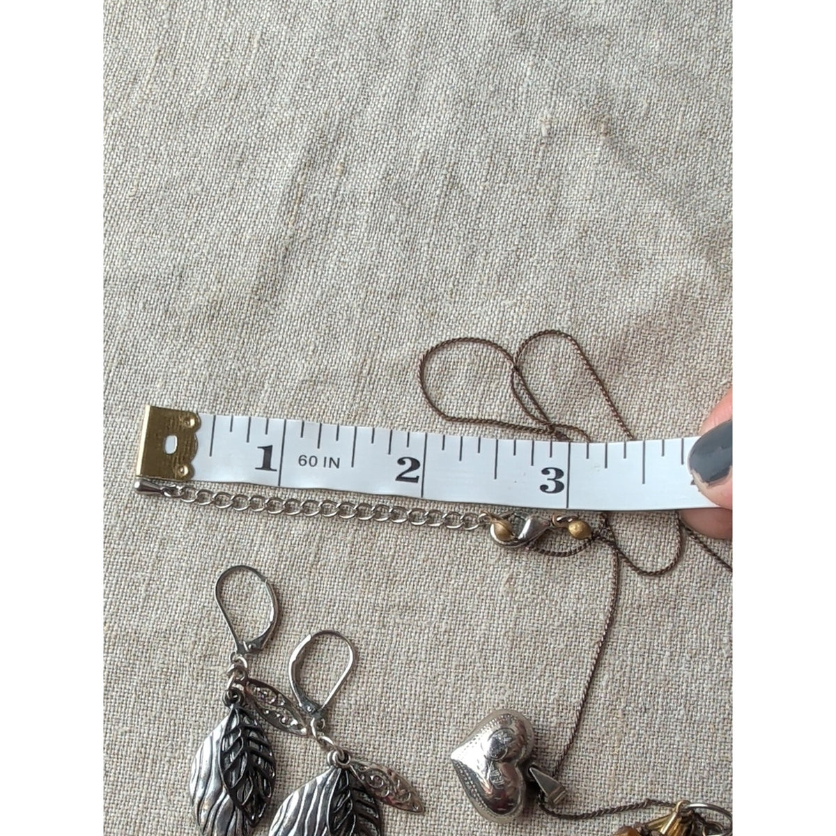 Vintage Free Spirit Jewelry Set Tiger Eye Heart Wing Earrings Romantic Pendant