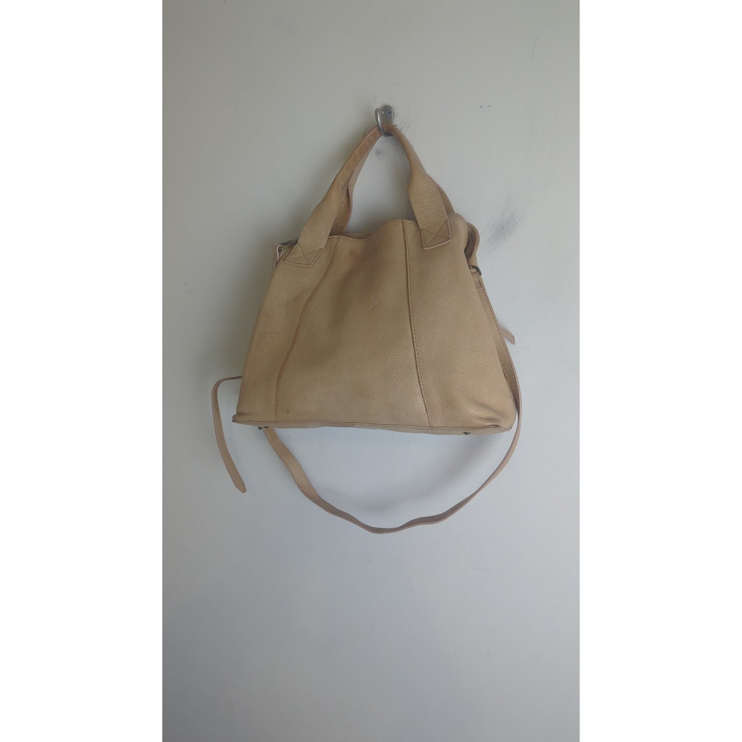 Minimalist American Leather Triple Entry Crossbody Bag Travel