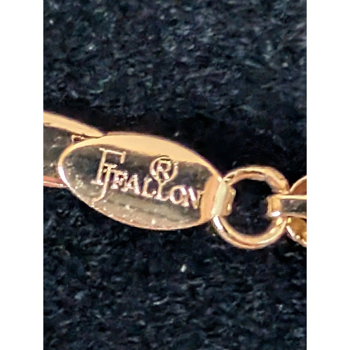FJ Fallon Gold Tone Women's Figaro Link Necklace Everyday Wear