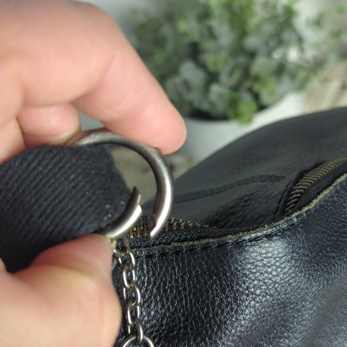 Vintage The Sak Pebbled Leather Crossbody Bag Black Travel