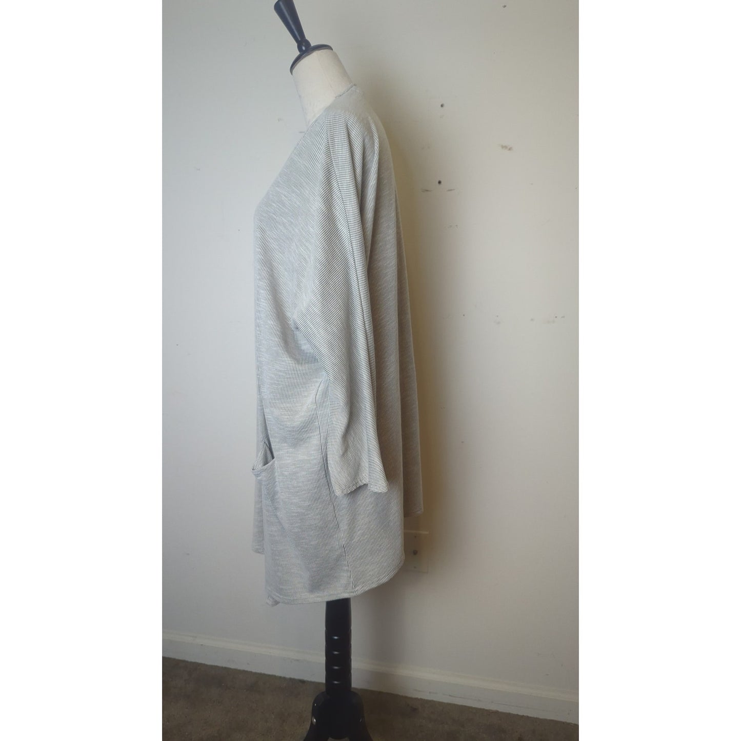Cozy Minimalist Soft Ribbed Knit Cardigan Women's One Size