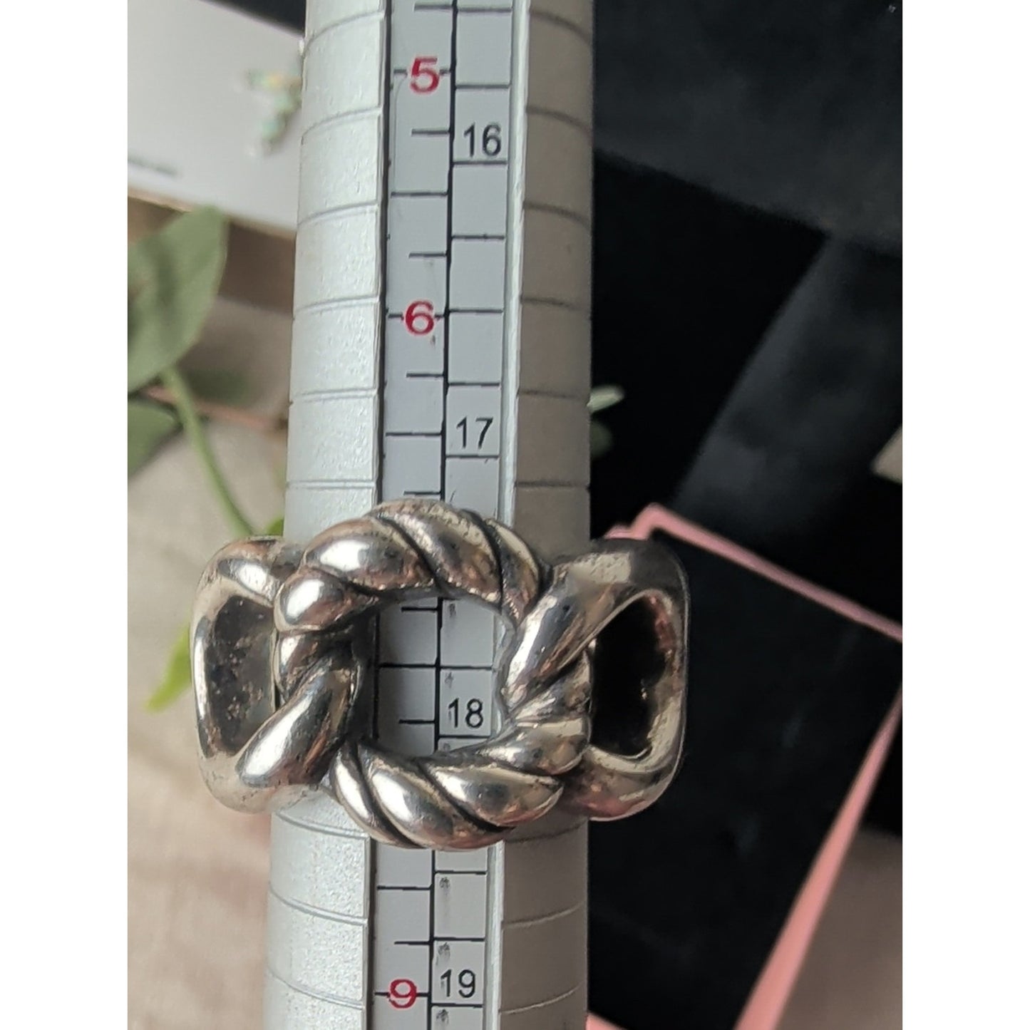 Chunky 925 Sterling Silver Knot Ring  Heavy Statement Ring Modern Minimalist