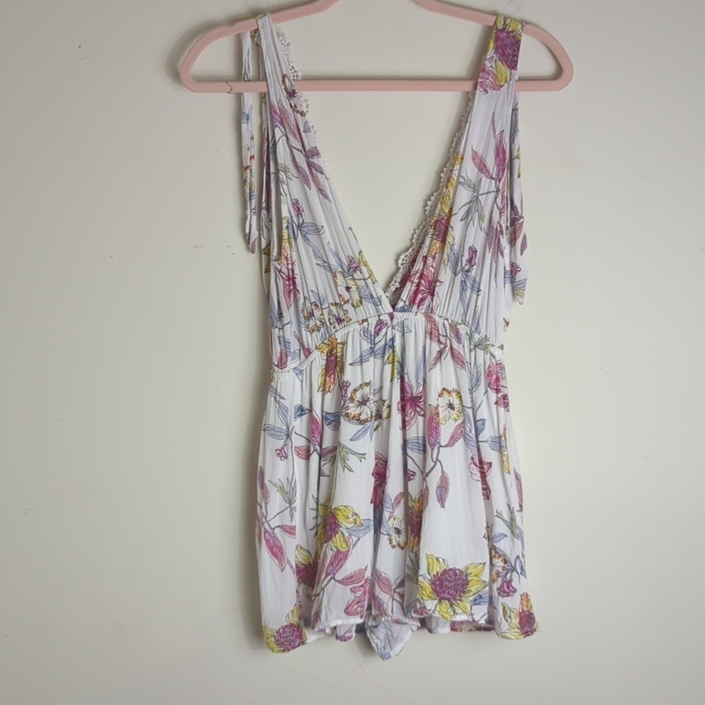 Floral Boho Romper Loungewear Athleisure Women's Small