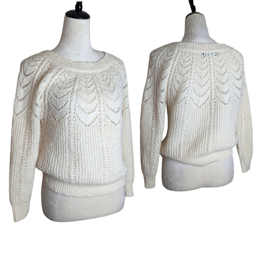 Open Knit Cottagecore Coquette Pullover Sweater Women's Size Small/ Medium