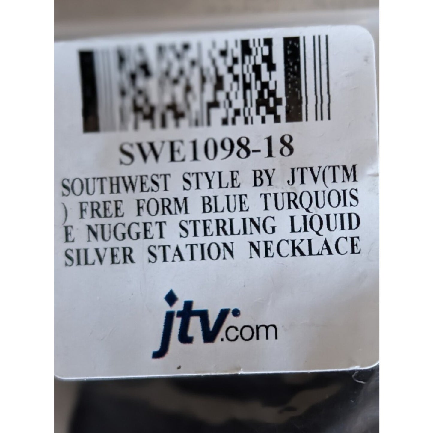Vintage JTV Southwest Style Sterling Silver Liquid Silver Turquoise Nugget