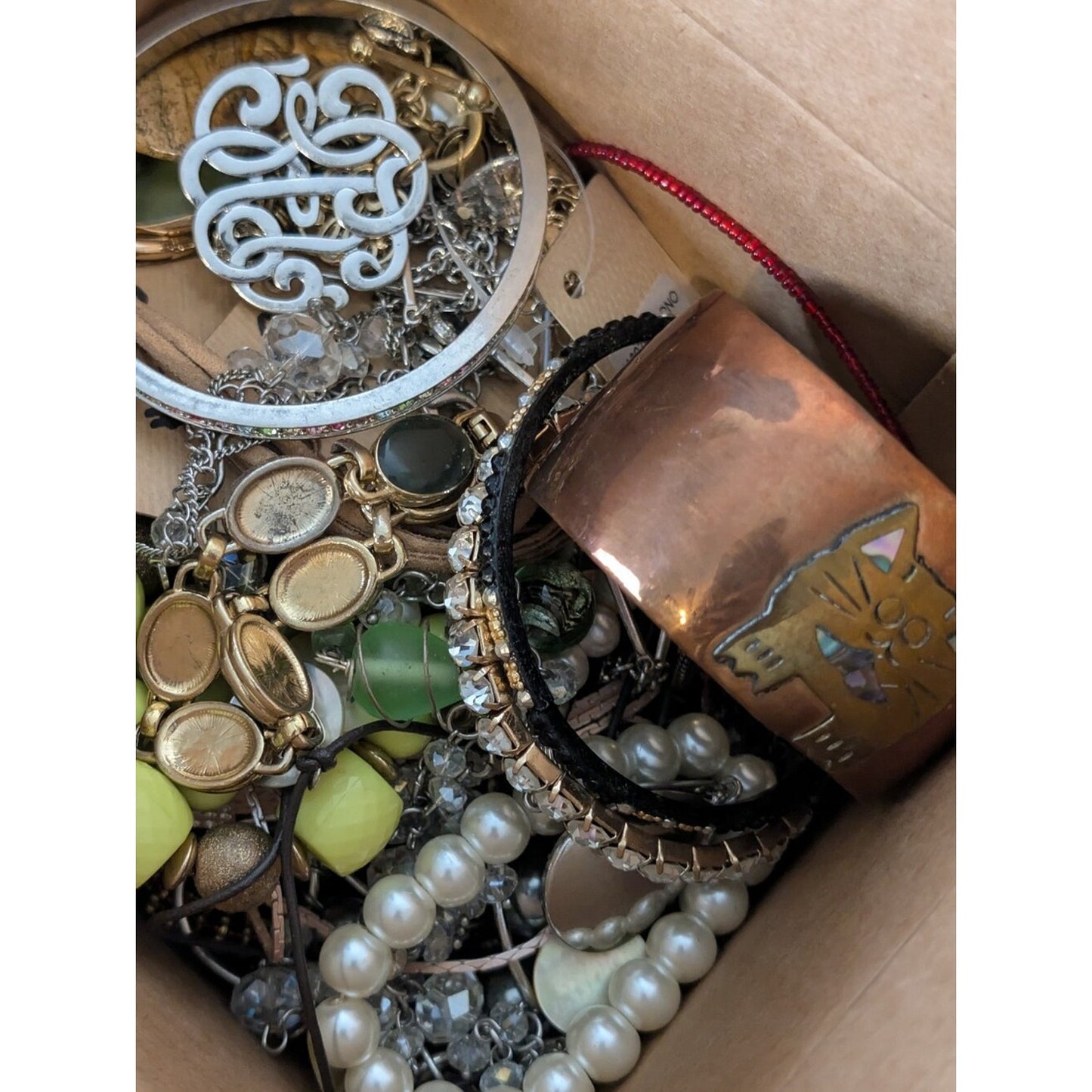 Mystery 2lbs Jewelry Lot All Wearable Variety Vintage New On Tag Artisan