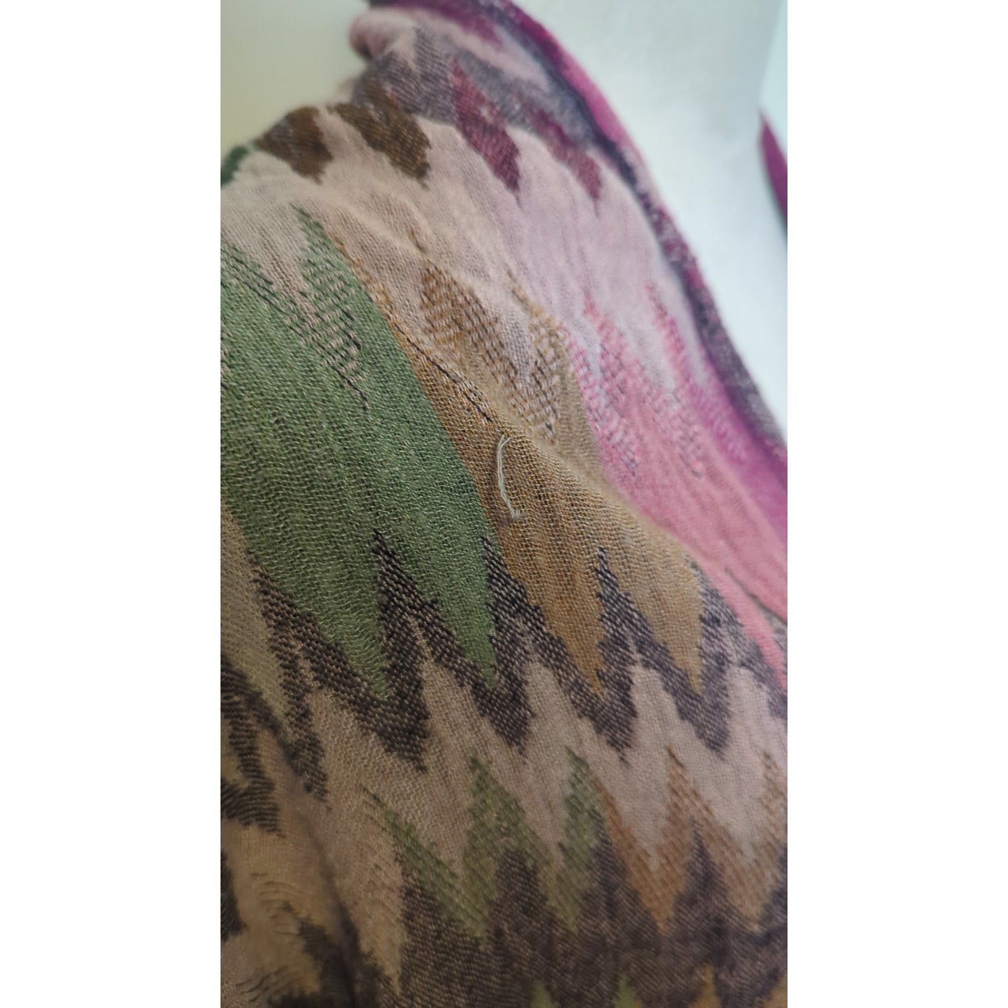 Boho Chic Meets Fairygrunge Chevron Artsy Oversized Scarf  Soft with Fringe