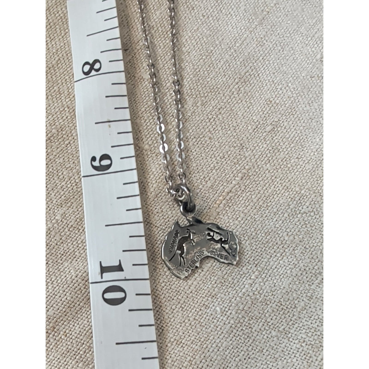 Vintage Handmade Sterling Silver Australian Kangaroo Pendant