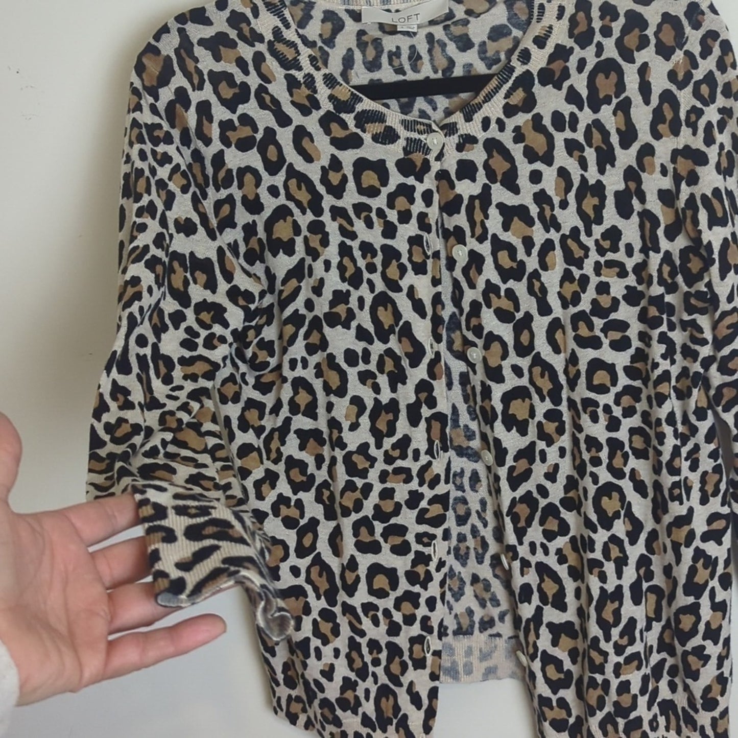 Boho Animal Print Button-down Soft Cardigan Women's Size Small
