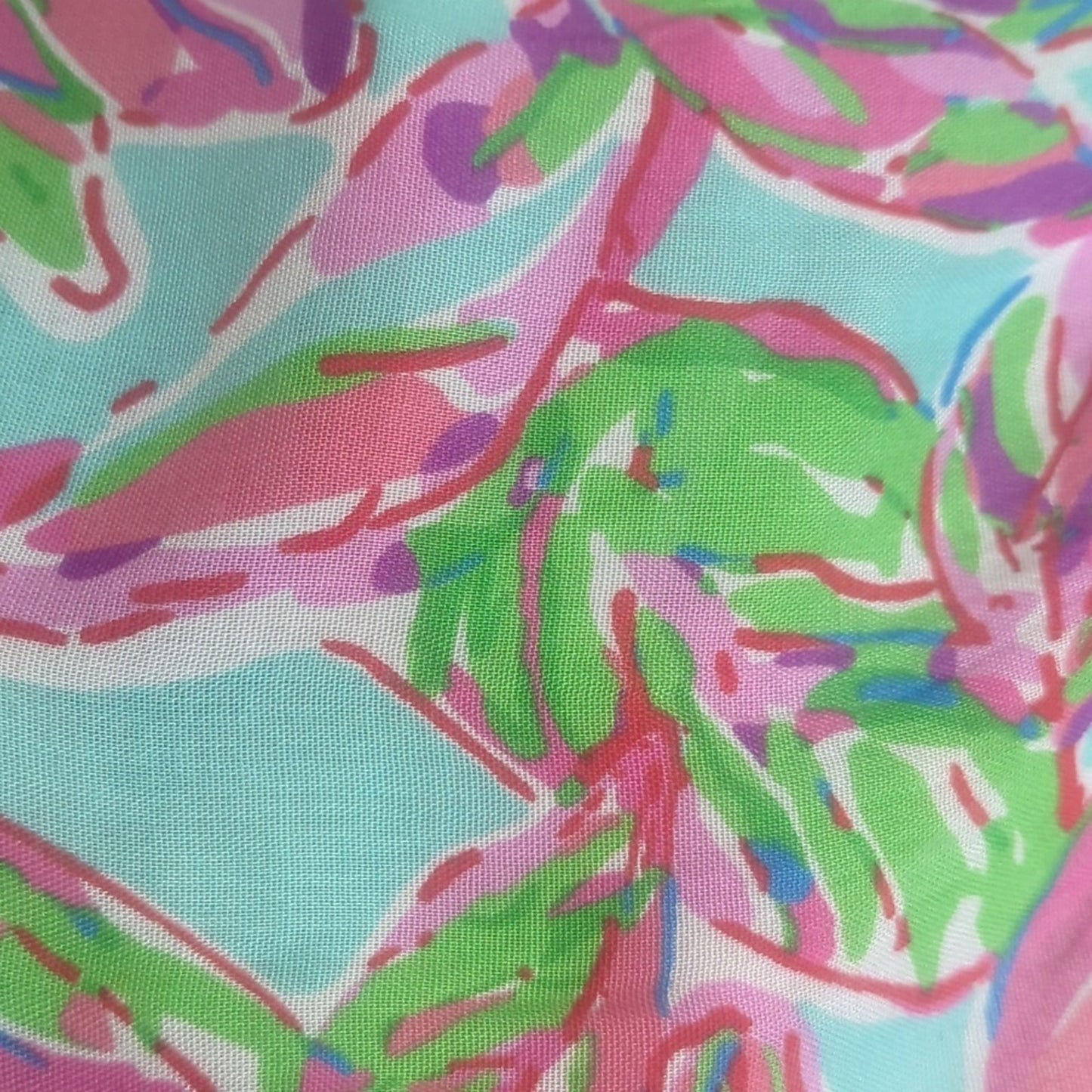 Lilly Pulitzer Infinity Scarf Pink Turquoise Style #4628 Tropical Resort Wear