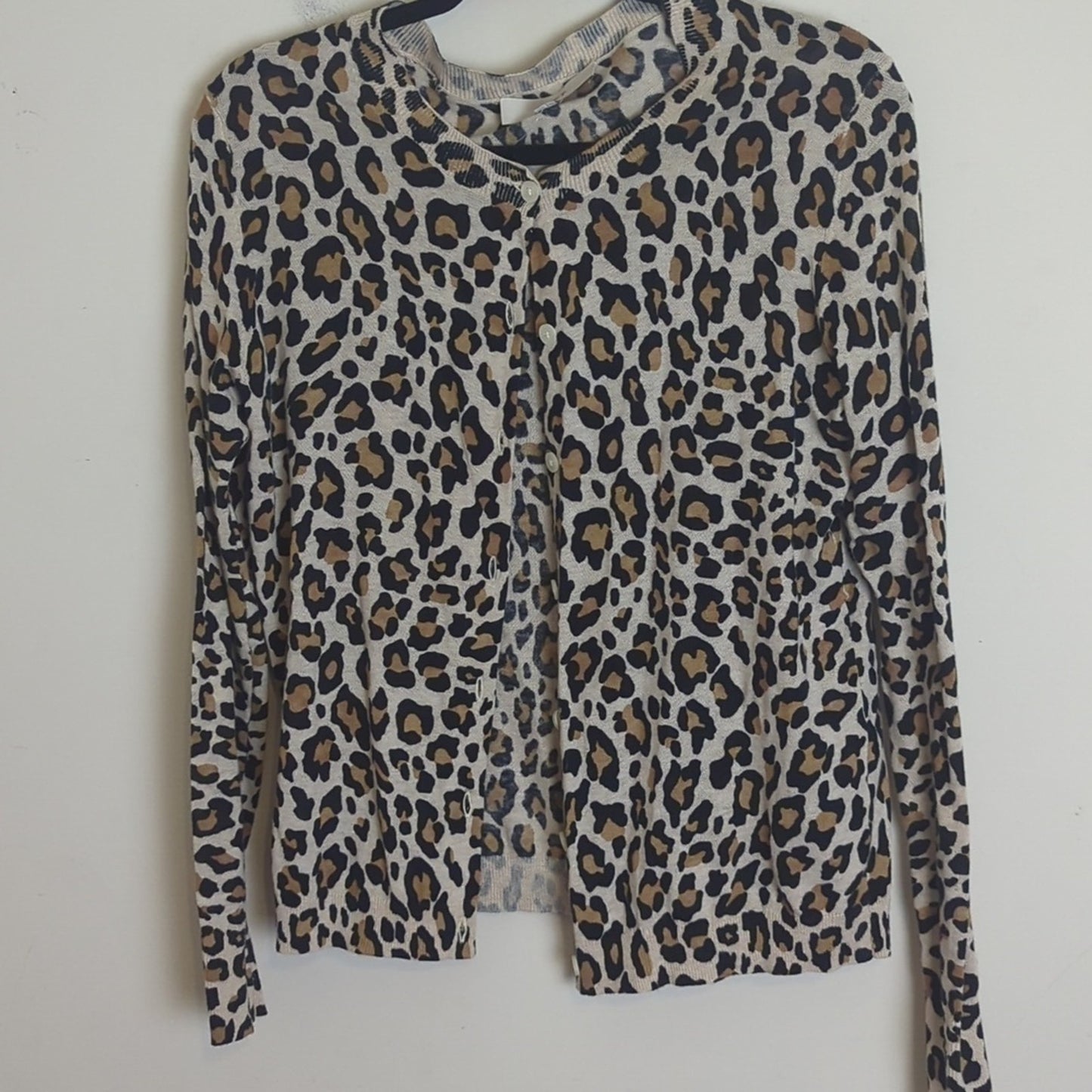 Boho Animal Print Button-down Soft Cardigan Women's Size Small