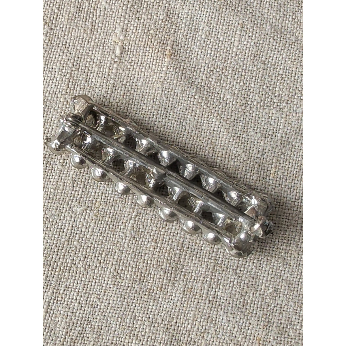 Vintage Rhinestone Brooch Set of 2 | Silver Tone Coquette Art Deco Style Pins