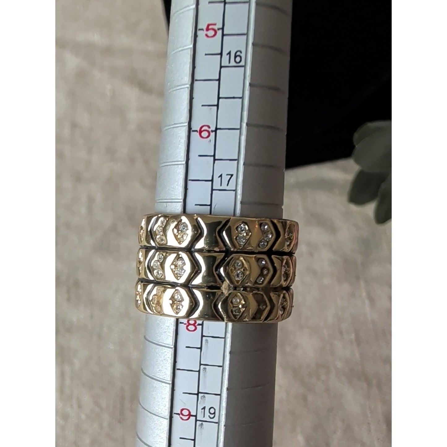 Vintage Inspired House of Harlow 1960 Gold Tone Rhinestone Statement Ring Boho Luxe Tribal Chic
