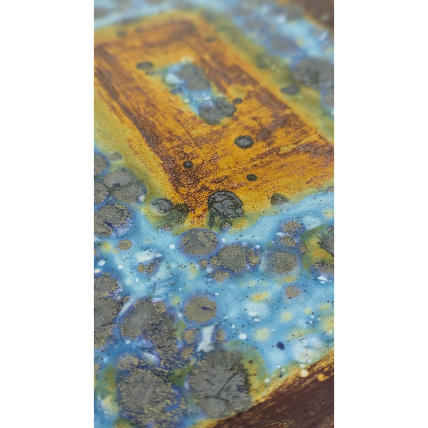 Wabi-Sabi Inspired Studio Pottery Platter Handmade Sculptural Ceramic Art Organic Modern 11x8