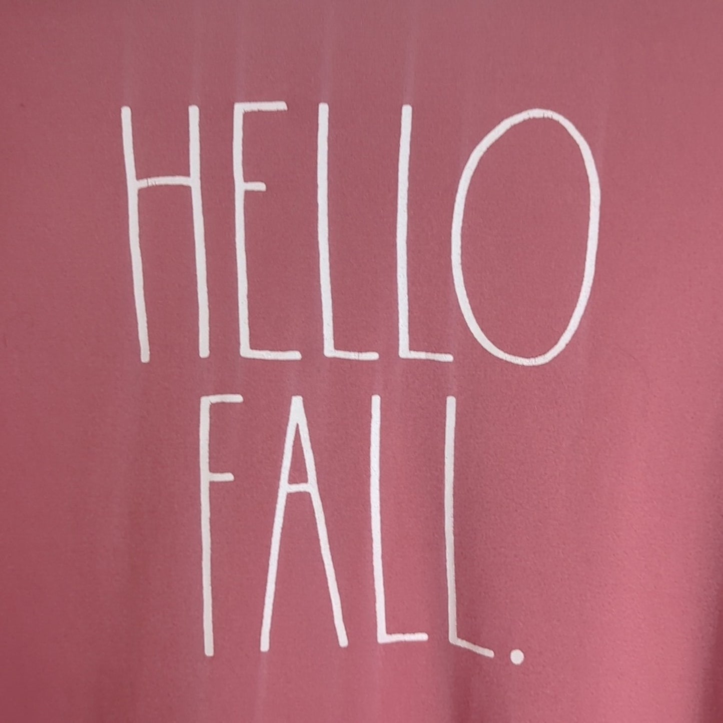 Rae Dunn Hello Fall. Long Sleeve Pullover Stretch Jersey Knit  Women's Small