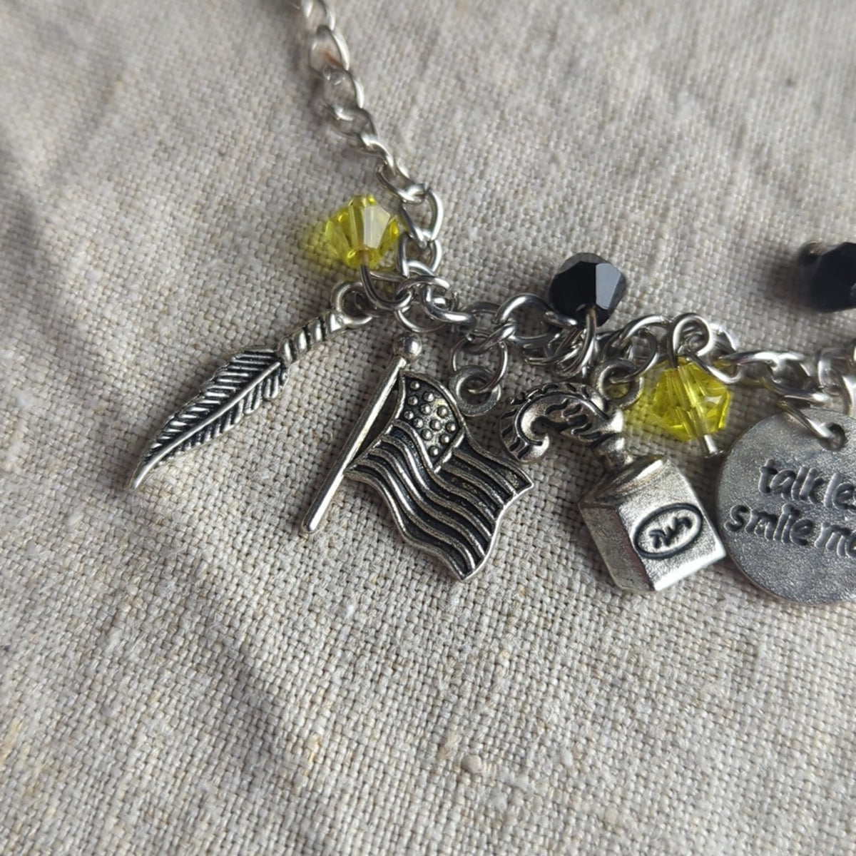 Eclectic Charm Bracelet Music Note Piano Nautical Star Mixed Metal Inspirational