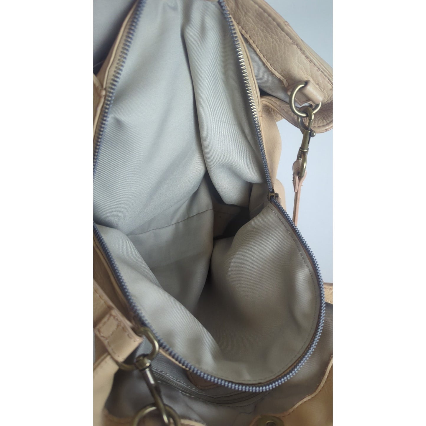 Minimalist American Leather Triple Entry Crossbody Bag Travel