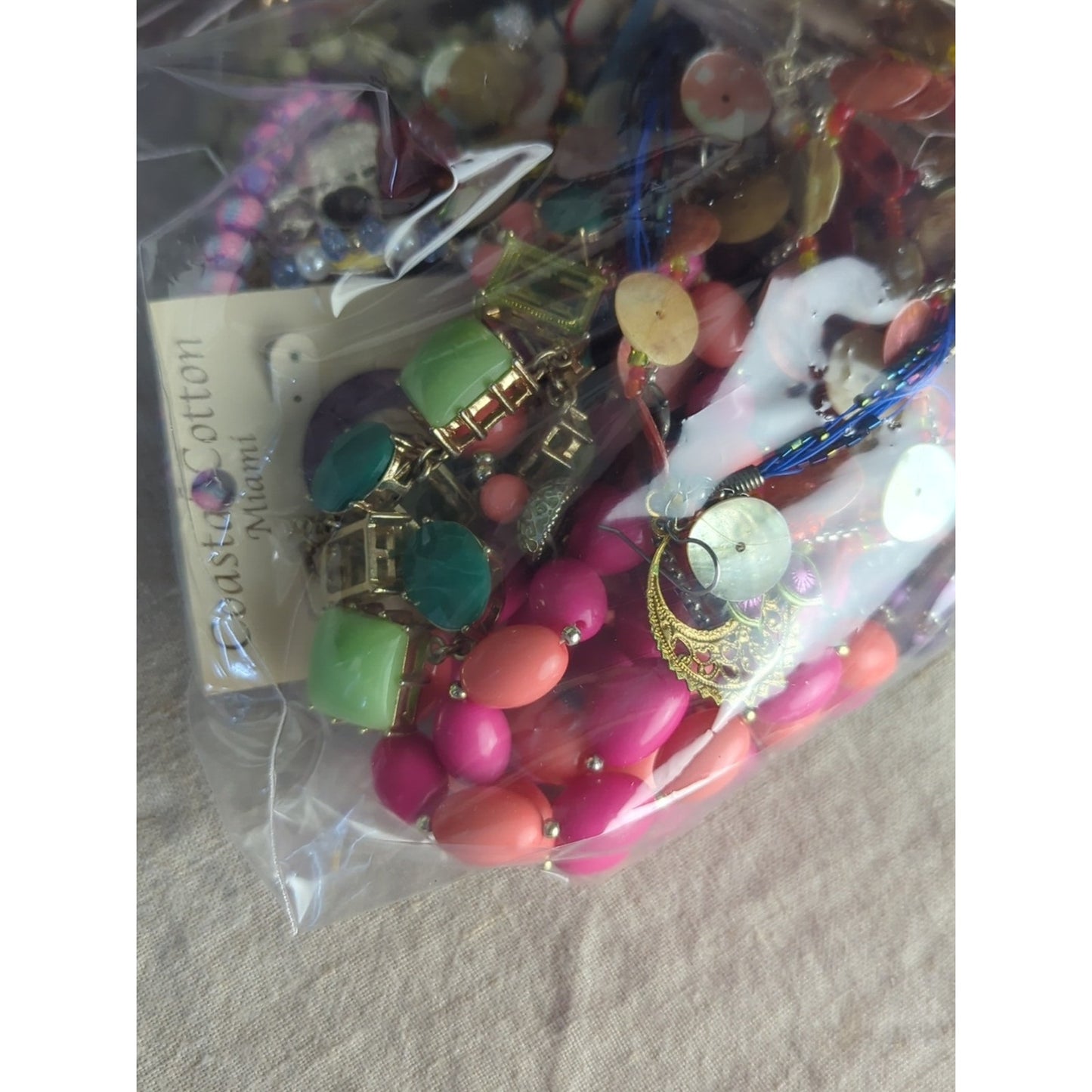 Mystery Lot 2lbs Costume Jewelry Mostly Wearable Some Mismatched Craft Resell