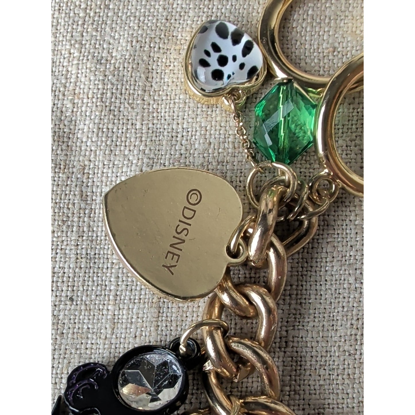 Handcrafted Disney Villains Inspired Charm Bracelet Gold Tone Gothic Fairy Tale