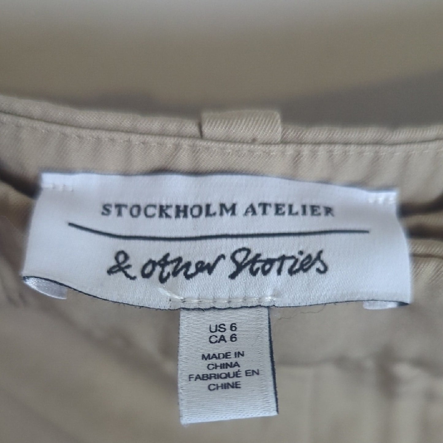 Stockholm Atelier Gorpcore Mini Pencil Skirt Khaki With Pockets Women's Size 8