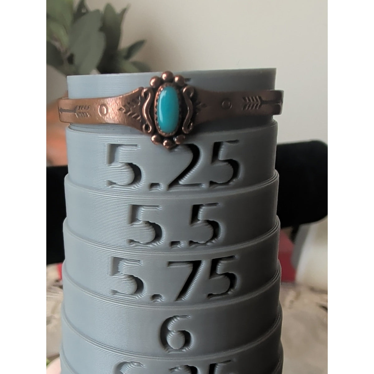 Signed Vintage Copper Cuff Bracelet Child Southwestern Arrow Detailing