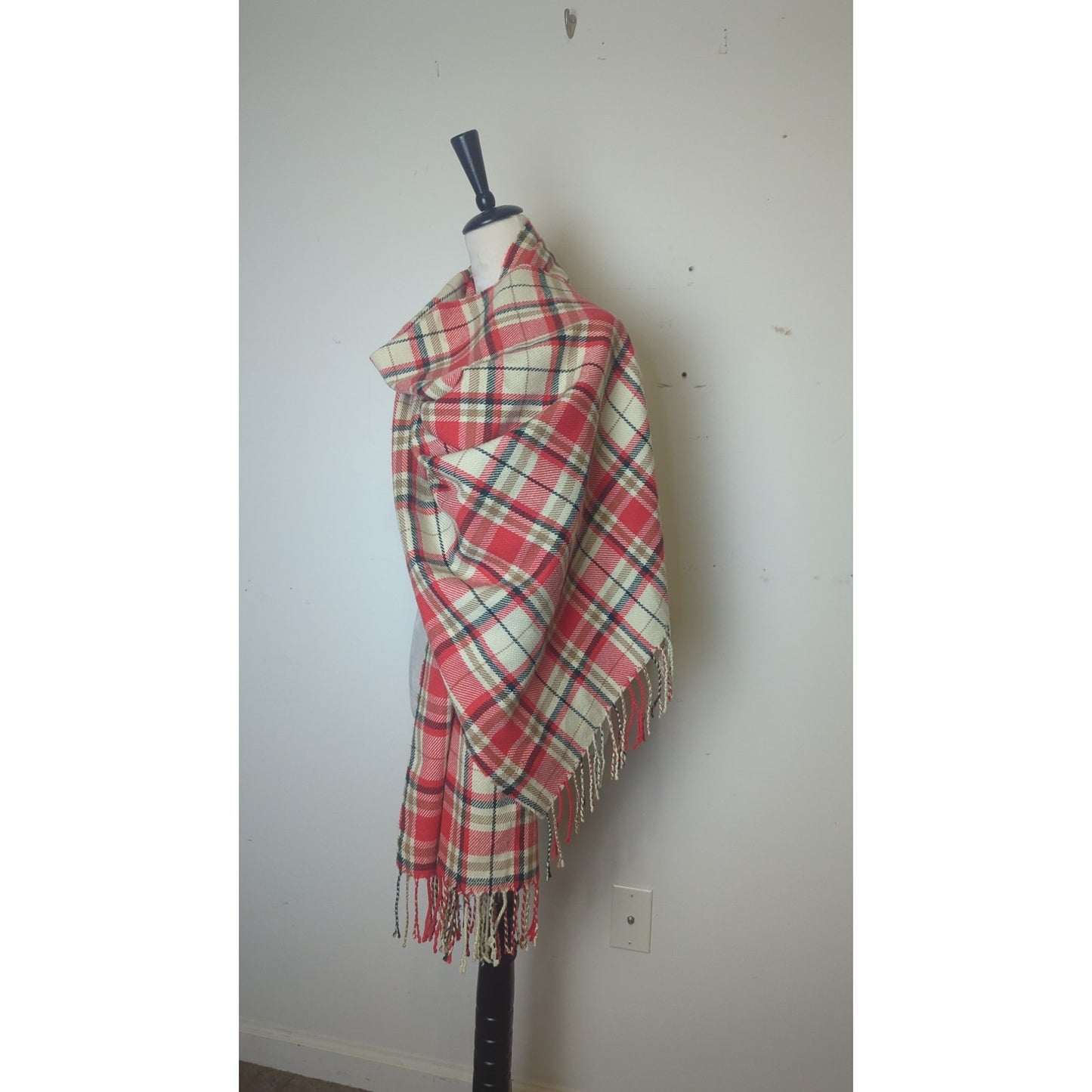 J.Crew Holiday Preppy Tartan Plaid Shawl Scarf Wrap  One size
