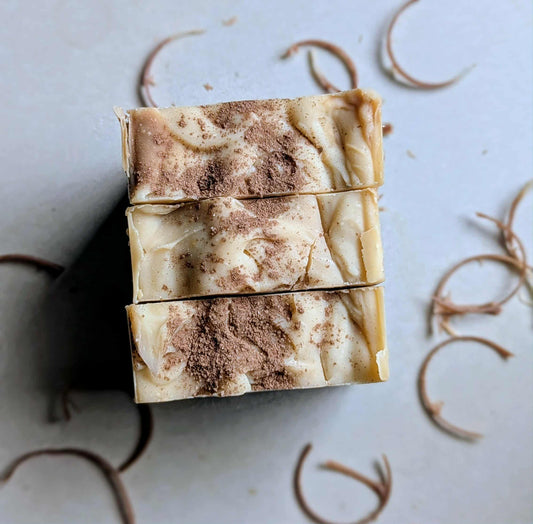 Morning Cocoa Handcrafted 4.0 oz Goat Milk & Tallow Luxury Soap Cocoa with Coconut Cream